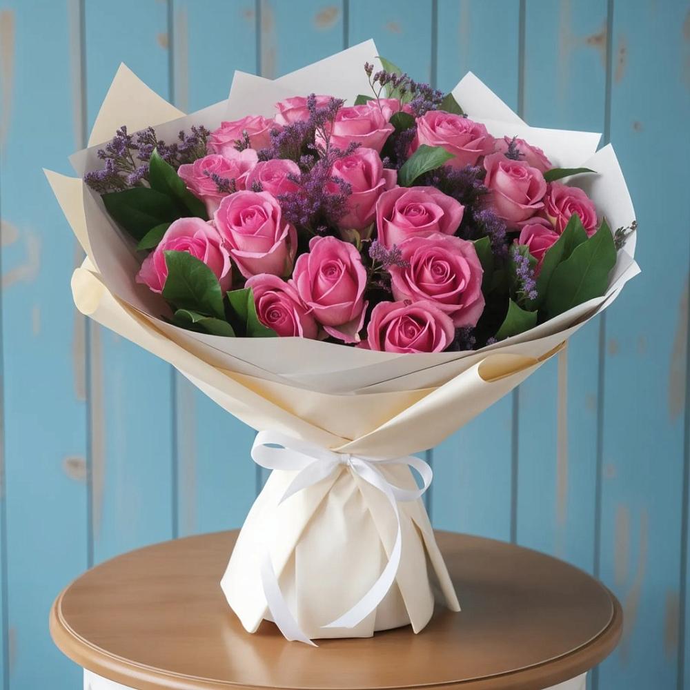 Букет счастливые мгновения в Лесной Поляне Букет цветов из: Розы в Лесной Поляне