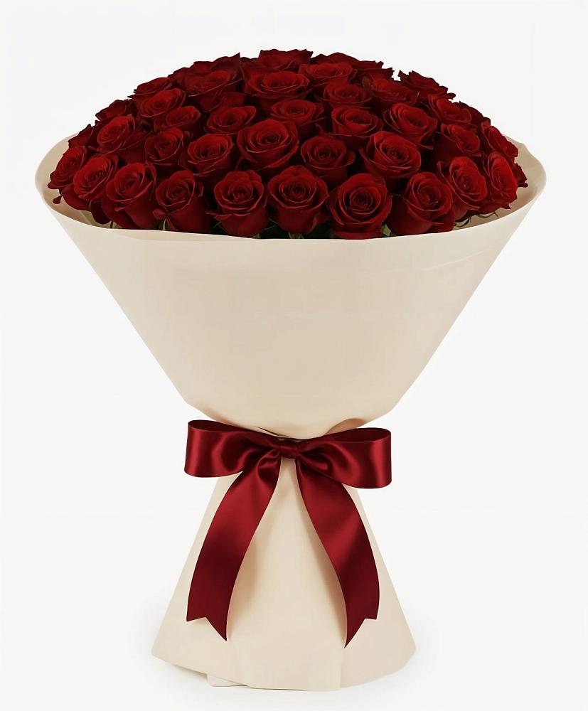 Букет 101 Бордовая роза Блэк Бакарра в Лесной Поляне